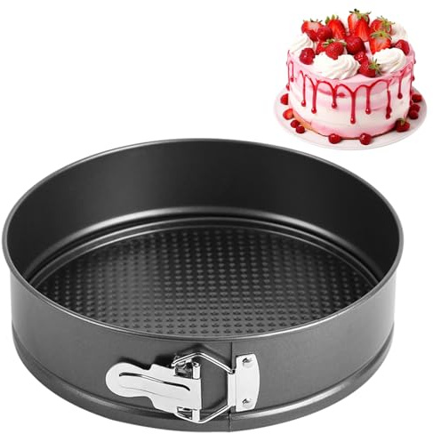 EUBSWA Springform 22 cm rund, kakform med non-stick beläggning för bakform, bakformar, tårtform, kakformar