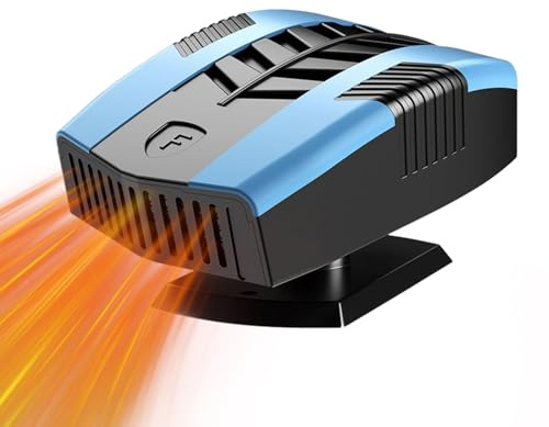 Yulokdwi Riscaldatore Auto Portatile,Asciugatore Riscaldamento Elettrico - Dispositivo Elettrico Sbrinatore 12V Rotazione 360 Gradi per Riscaldamento Rapido per Auto Camion Veicoli
