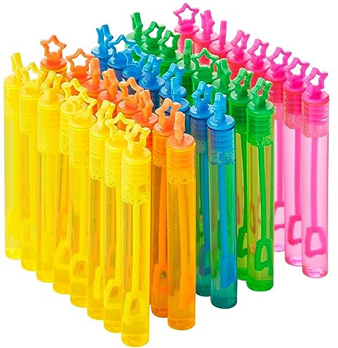 THE TWIDDLERS 40 Mini Seifenblasen Spielzeuge für Jungen & Mädchen, 11cm - Mitgebsel, Mitbringsel, Gastgeschenke für Kindergeburtstage & Hochzeiten