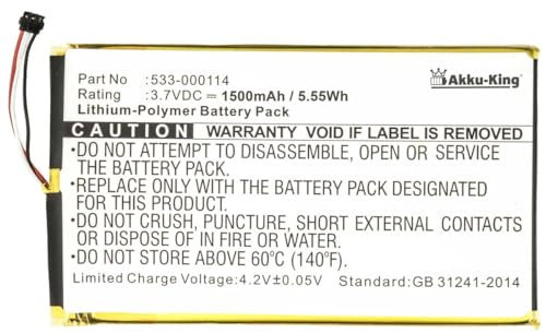 Akku-King Akku kompatibel mit Logitech Illuminated Keyboard K810, K811 ersetzt 533-000114 - Li-Polymer 1500mAh