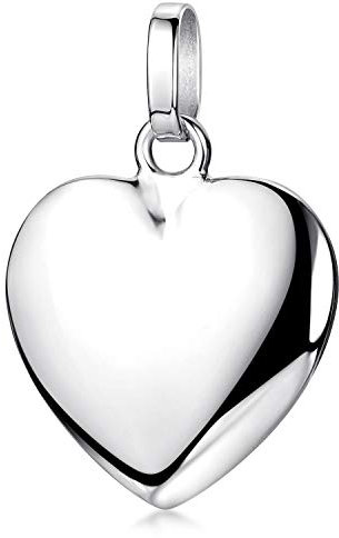 Materia Kettenanhänger Herz Silber 925 Damen - Herzschmuck klein rhodiniert KA-272-Silber-ohne Kette