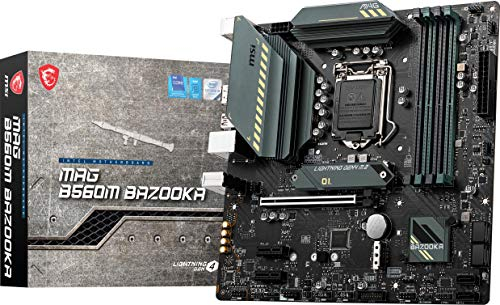 MSI MAG B560M Bazooka Socket LGA 1200 MATX MB 4XDDR4 UP to 128GB 6XSATA 6GB/S 2X M.2 6XUSB 3.2 6XUSB 2.0