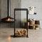 pamo Brennholzregal und Holzregal | OTTO | aus stabilen Rohren im Industrial Loft Design | Stapelhilfe Brennholz innen | Kaminzubehör | Kaminholzregal innen