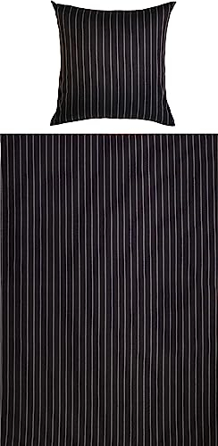Looks by Wolfgang Joop Bettwäsche Feinflanell anthrazit-Ocker Größe 1x 135x200 cm + 1x 80x80 cm