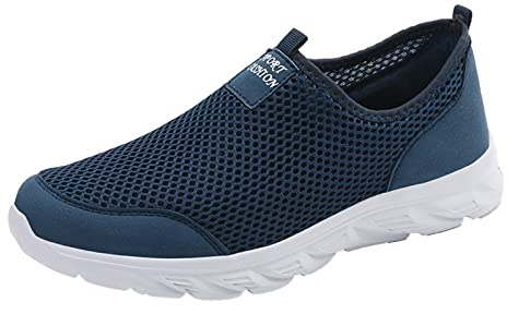 Chaussures de sport à enfiler pour homme - Sans laçage - Respirantes - Légères - Antidérapantes - Amortissantes - Chaussures de randonnée - Chaussures de trekking - Chaussures de sport d'extérieur