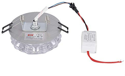 Riuulity 3W LED Empotrable en el Techo Downlight Accesorio de Iluminación Lámpara Punto Decoración del Hogar, Pantalla de Cristal LED de Primera Calidad Cálida y Agradable para los (Luz