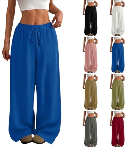 Uwdiohq Ventes Flash en Cours Et Soldes Pantalon Femme Noir Chic Leggings Habillé Blanc Lin Italien Survêtement Esthetique Professionnelle De Golf Fluide XXL Legging avec Motif Voile Ete