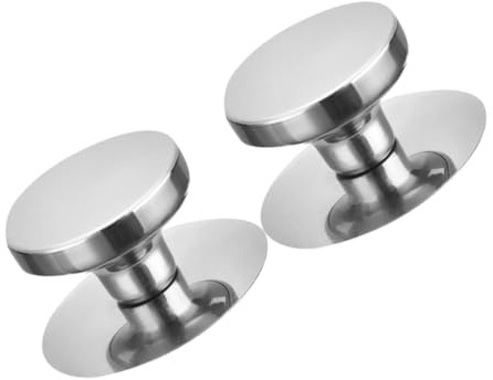 BESPORTBLE 2 pièces Lot de Boutons de Poignée de Couvercle Pot Résistants Chaleur Antirouille et Faciles à Installer Remplacement pour Couvercles de Marmites Poêles et Casseroles de Cuisine