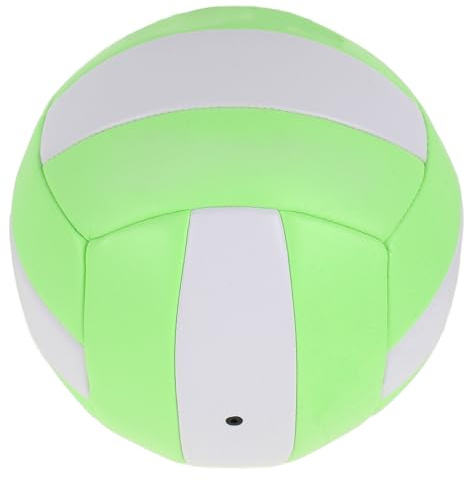 Gogogmee Ballon de Volley-Ball Souple Taille 5, Ballon D'entraînement Sportif Intérieur, Équipement de Volley-Ball pour Entraînement et Compétition, Coloris Vert et Blanc Maracron, Balle