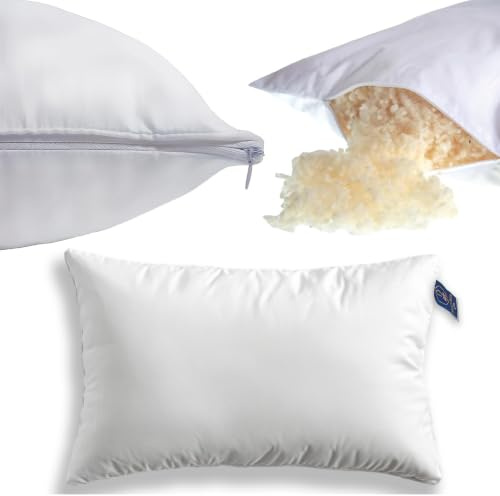 Lister Cartwright 2 x Wool Pillow Premium Firmness 100% Cotton Cover | British Yorkshire Wool Natural Supportive British Regulates Body Temperature Standard UK Size Well sleep