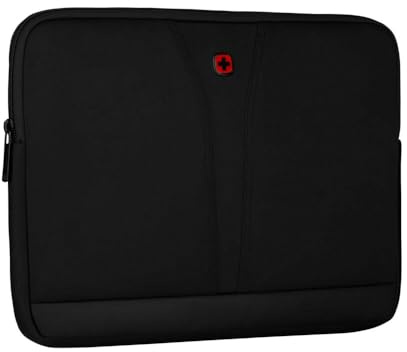 WENGER BC Fix Laptop-Hülle aus Neopren, Notebook 14 Zoll, Damen Herren, Büro Business-Reisen Uni, Notebooktasche, Schwarz, 606459