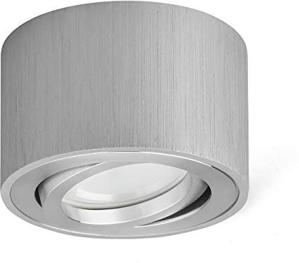 KYOTECH Faretti LED Soffitto - Ø80x50mm Faretti da Soffitto Orientabile, Include 5W Modulo LED 230V - Bianco Caldo 3000K, Plafoniera LED Soffitto in Alluminio, Lampada da Soffitto Rotondo