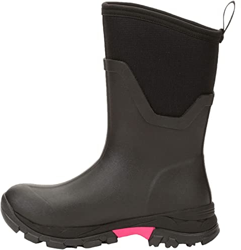 Muck Boots Damen Arctic Ice Mid Achat Gummistiefel, Schwarz Hot Pink, 39/40 EU