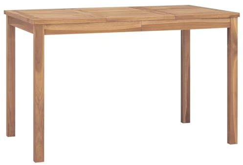 vidaXL Teak Massiv Garten Esstisch Terrassentisch Gartentisch Gartenmöbel Holztisch Balkontisch Massivholztisch Outdoor 120x70x77cm