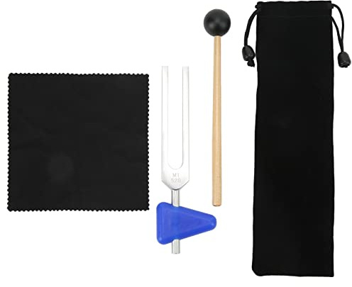 528 Hz Tuning Fork för Healing, Stämgaffel med Silikonhammare och Rengöringsduk för Immunförsvaret och Cirkulationen Hjärtat Chakra Meditation, Helande Musikinstrument för Buddhister(528Hz)