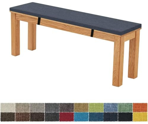 FIOVIP Cuscino Per Panca 80X40X5CM Sfoderabile Lavabile Doppio Antiscivolo Altamente Elastico Adatto per Panchine da Giardino, Altalene, Terrazzi, Panchine da Interno(blu grigio scuro)