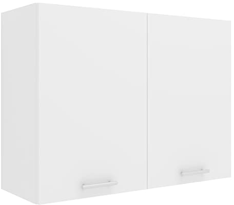 Küchenschrank hängend, Maße ca. H. 60 x B. 80 x T. 31 cm, Hängeschrank mit zwei Fächern, Küchenmöbel – Esilo