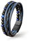 UNIQAL | Echtleder Armband Herren mit Natursteinen FANCY Mens nature stone Bracelet | Edelstahl, Männer | Etui Box Gratis (BLAU LAPIS LAZULI, 21)