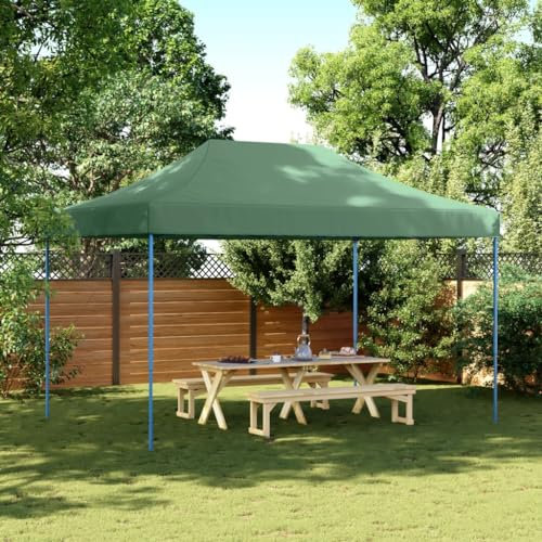 Gecheer Tienda de fiesta plegable Pop-Up verde, 292 x 292 x 315 cm, cenador de exterior, toldo, pérgola con tela, pabellón de jardín, tienda para fiestas, cenador para barbacoa, A4004960