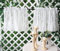 Dsnyu Scheibengardine Blumenmuster, Kurzgardine Spitze Weiß Bistrogardine Landhausstil Küchen Gardinen Ohne Bohren Polyester Halbtransparent für Schlafzimmer Wohnzimmer 2 Stück HxB 60x150cm