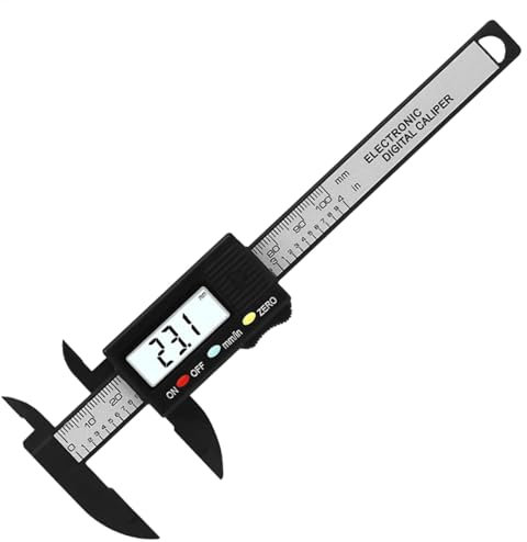 Pied À Coulisse Numérique – Jauge À Vernier De Précision, Outil De Mesure Électronique | Pied À Coulisse De Poche Compact Pour Une Mesure Précise, Micromètre Numérique En Acier Inoxydable, Balanc