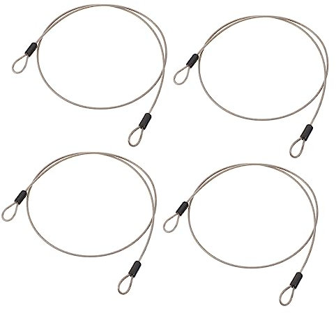 MAGICLULU 4pcs Rubber Coated Wire Rope Stainless Steel Cables Multipurpose Hanging Wires for Outdoor Use Reusable Ropes