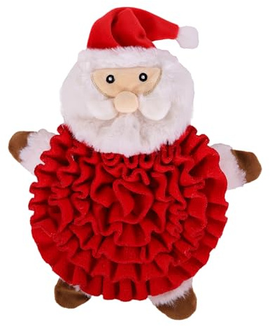 Rosewood Steve Santa Snuffle Mat Dog Toy - Christmas Treat Puzzle Plush for Nose Work, Mental Stimulation & Slow Feeding - Interactive Holiday Enrichment Toy for Dogs or Cats
