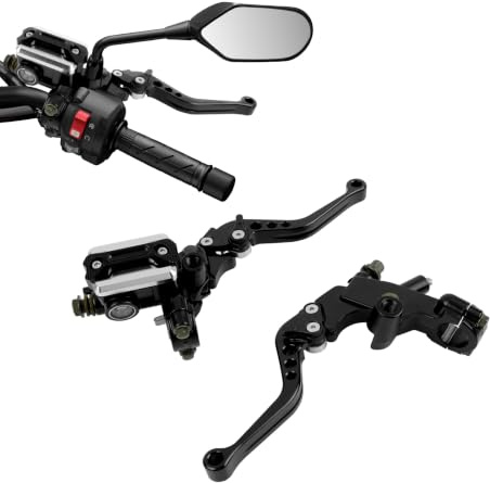 DREAMIZER Leve Freno Frizione Moto Universale per Manubrio Da 7/8 22mm per Motociclette, CNC Leva Freno Moto Compatibile Con Honda Kawasaki Suzuki Yamaha