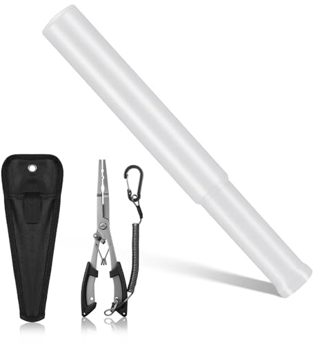 Starvortex Fiskbedövare i rostfritt stål, 21 cm hållbar fisketång med halkfri, 37 mm diameter fiskdödare, träskalle, fiske med kroklösare, bärbara fisketillbehör med snodd