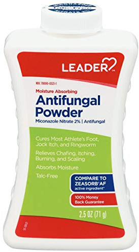 Leader Moisture Absorbing Talc-Free Powder for Skin, 2.5 oz
