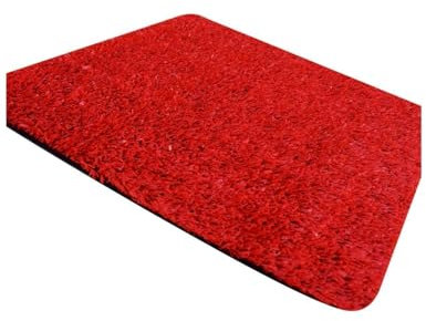 JARDIN202 - Césped Artificial ColorGrass 10mm Rojo - Rollos | Resistente a la Intemperie - fácil instalación | Rollo: 2x4 metros -