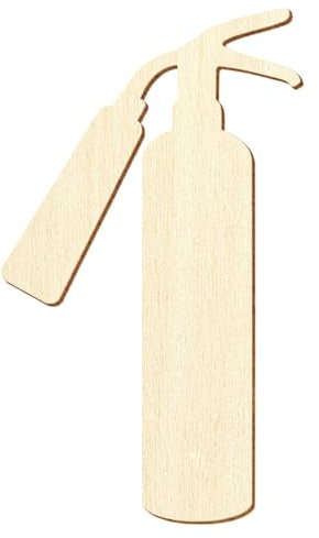Extintor de incendios de madera: manualidades de 3 a 50 cm, embalaje con: 1 pieza, altura: 42 cm de alto