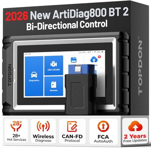 Topdon Diagnostic Tool ArtiDiag800BT OBD2 Scanner All Systems Scan Tool