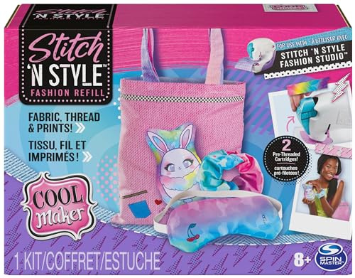 COOLMAKER - RECHARGES Stitch’N Style Fashion Studio - Recharges Machine À Coudre - Tendance Fun Facile - Accessoires & Transferts Textiles - Jouet Enfant 8 Ans et + - Loisirs Créatifs