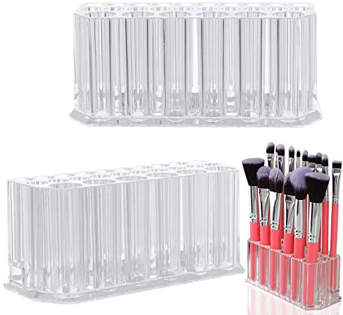 2pcs Organizzatore di Trucco Acrilico, Organizzatore di Cosmetici, Organizzatore di Rossetti, Porta pennelli da Trucco, Cosmetic Organizer Porta Pennelli Trucchi per pennelli