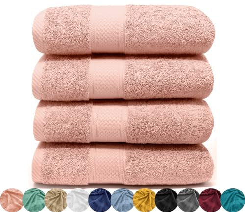 LEBENGOOD Handtücher Set, 4 Handtücher 50x90 aus Baumwolle - 100% Oeko-TEX®, Handtuch, Gästehandtücher, Badetuch, Badetücher, Duschtuch, Duschhandtuch, Badehandtuch, Duschtücher. (4 50X90 Nude)