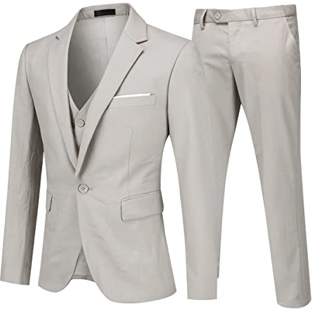 Allthemen Costume Homme 3 Pièces Formel Un Bouton Smokings Suits Classique