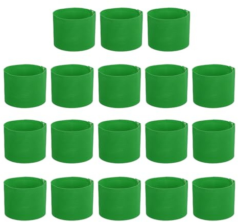 PATIKIL Soccer Captain Armband, 18 Pcs Captain Arm Bands for Soccer Elastic Captain Arm Band Sports Captain Armbands for Youth Adult Football Team Training Grass Green