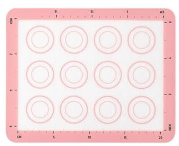 Tappetino da forno in silicone, strumento da forno, strumento di cottura antiaderente, per macaron, tappetino da forno in silicone, per pizza e torte (20 x 25 cm)