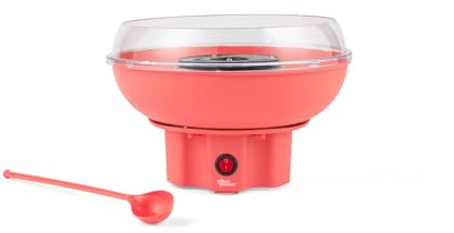 Giles & Posner Máquina de Algodón de Azúcar – Máquina de Estilo Feria para Niños, Algodón de Azúcar en Minutos, Patas Antideslizantes, Incluye Cuchara y Palitos, Bol de 26,5 cm, 400 W