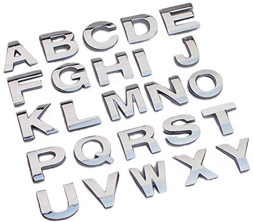 Rungao 26 x Hohe Intensität, reflektierender Aufkleber, Vinyl, selbstklebend, für LKW, Auto, Motorrad, Boot, Fahrrad, Anhänger, Helm, Sicherheit, Achtung, Buchstabe A-Z