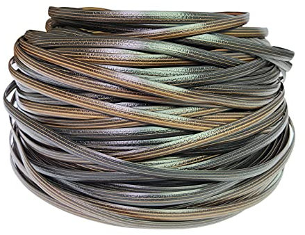 70m Farbverlauf, flach, Synthetisches Rattan, Kunststoff, Korbgeflecht, Reparaturmaterial für Möbel, Garten, Stühle, Tisch, Aufbewahrungskorb, DIY und Reparatur, Kaffeefarben