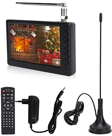 ciciglow TV portátil, 5 Pulgadas, 1920 x 1280, Mini TV portátil, pequeña televisión analógica, con batería de 1500 mAh, para Cocina, Dormitorio, Caravana