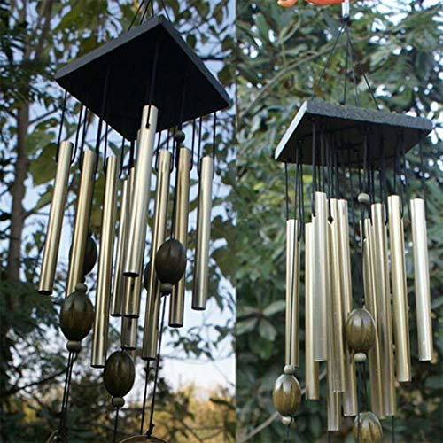 Yushu - 1 grand carillon éolien en tubes de cuivre, carillon éolien extérieur, cour, jardin, décoration d'intérieur, pour jardin, terrasse, arrière-cour, décoration d'intérieur