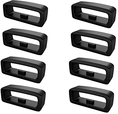 8 Passant de Montre Silicone pour bracelet 22 mm - Boucle en Caoutchouc Compatible avec Garmin Forerunner 220 235 230 35 745 620 630 735XT,Approach S20 S60 S10 S5 S6/Instinct Vivoactive 4