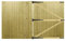 MADE TO MEASURE Wooden Double Driveway Gates Pair Bespoke Lighter Semi-Braced Framing with Interlocked Tongue & Groove Boards Flat Top Design <6ft (180cm) High x <10ft (305cm) Wide +600mm Hinge Pack