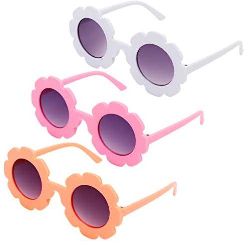 DRESHOW Kids Gafas de Sol de Flores Redondas para Niñas Niños al Aire Libre Playa Lindo Eyewear