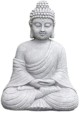 Frefgikty Statua di Buddha da giardino vintage per interni ed esterni, statuetta buddismo scultura decorazione per la casa