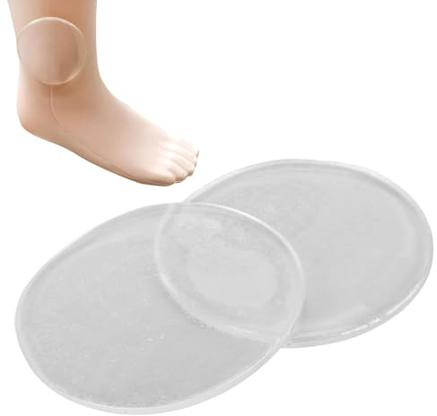 2pcs Ankle Cushion Discs - Gel Pads for Boots, Improve Circulation & Relieve Pressure for Ice Skating & Hockey