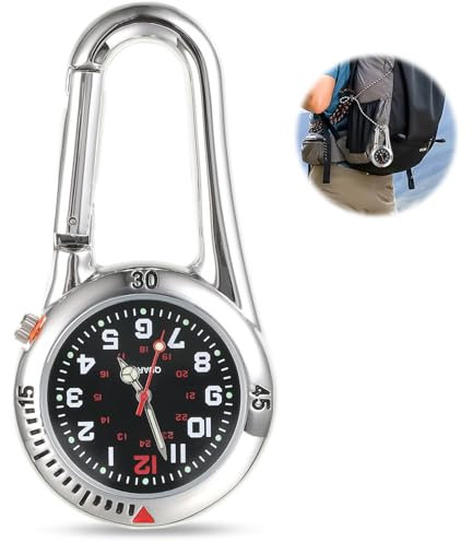 Taschenuhr Digital schwesternuhr, Multifunktionale Digital Karabineruhr, Krankenschwester uhr, uhr Karabiner mit Karabiner mit Leuchtendes, Taschenuhr mit Karabiner Kleine Karabiner Uhr Sanitäter